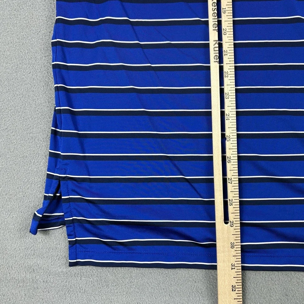 Ralph Lauren Polo Shirt Mens XL Blue Stripe 2015‎ US Open Chambers Golf RLX